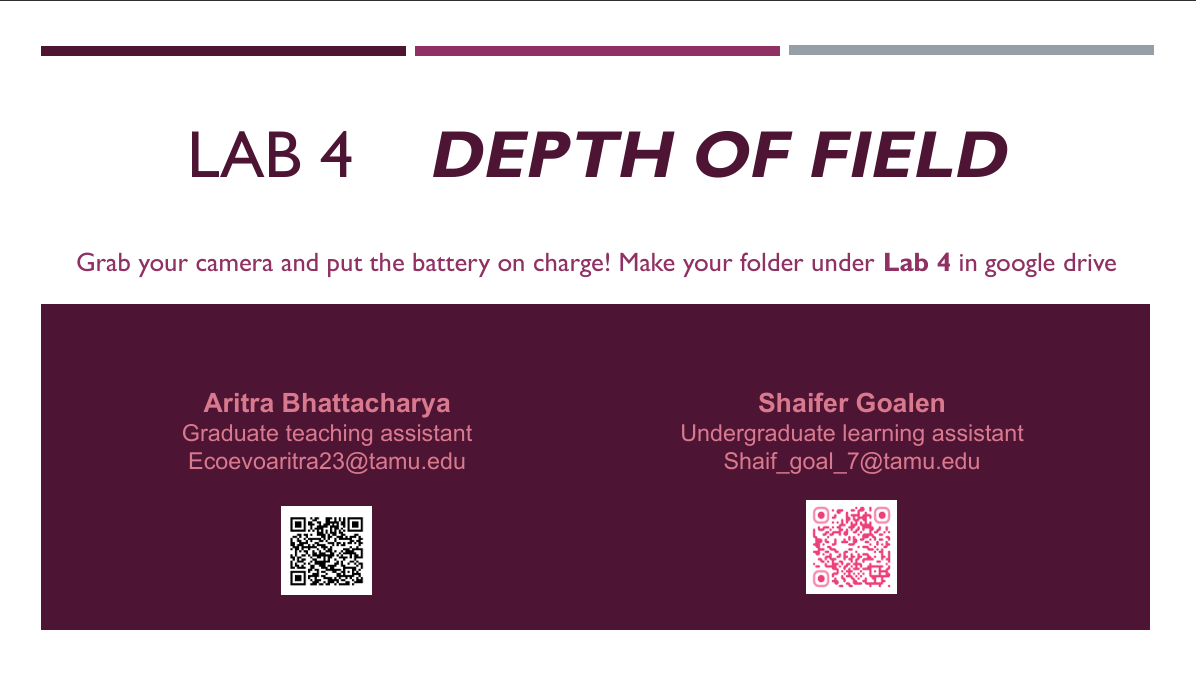 Lab 4 (Depth of Field)